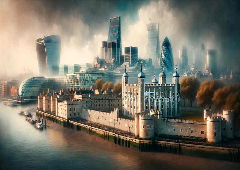 Tower of London beside the River Thames | Canvas