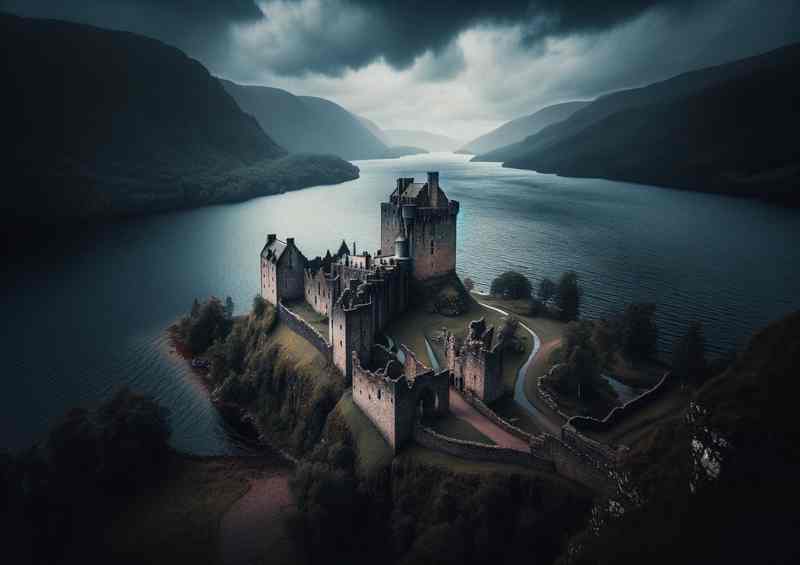 Urquhart Castle Loch Ness Metal Poster