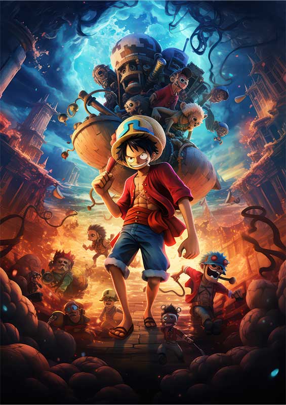 Monkey D Luffy one piece ready for battle | Poster