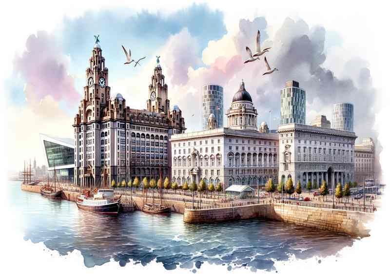Liverpool Watercolour Poster