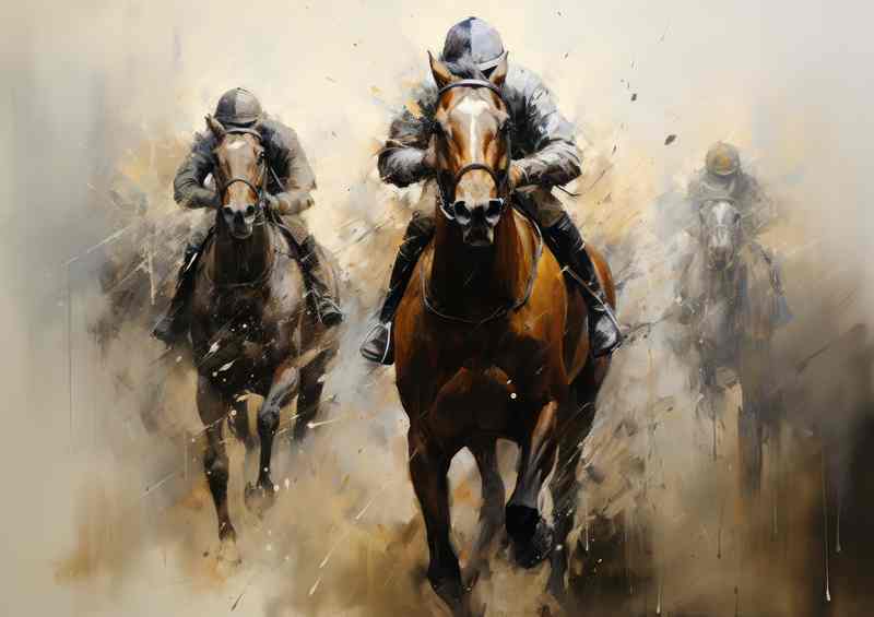 Horse racing on the home straight | Poster