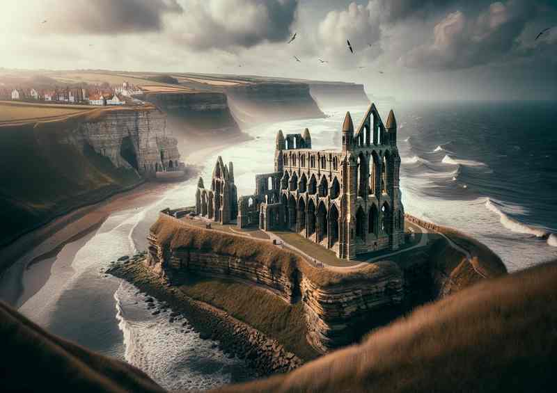 Whitby Abbey North Yorkshire Metal Poster