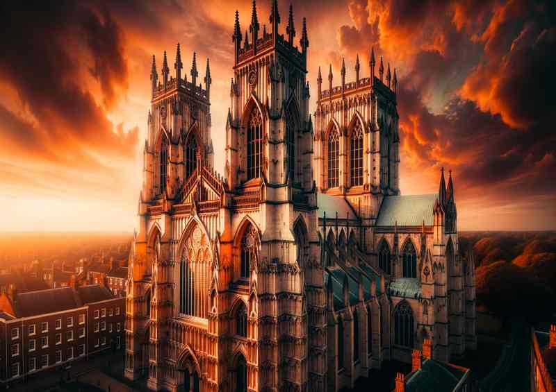 York Minster at Golden Hour - Gothic Cathedral Canvas