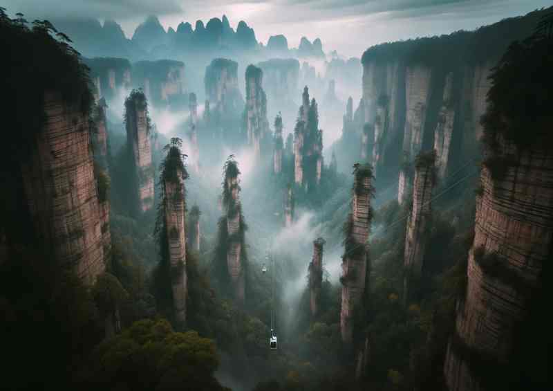 Zhangjiajie Nat. Forest Park Pillars | Poster
