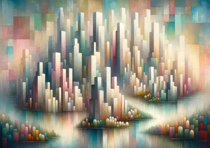 Urban Utopia that captures a vision of an ideal city | Poster