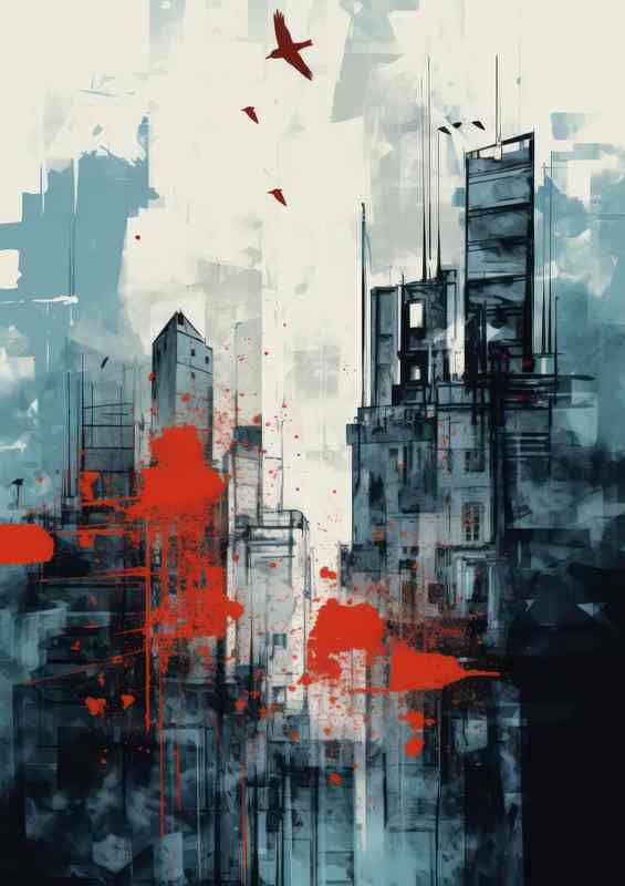Birds in the air with in the city walls | Canvas