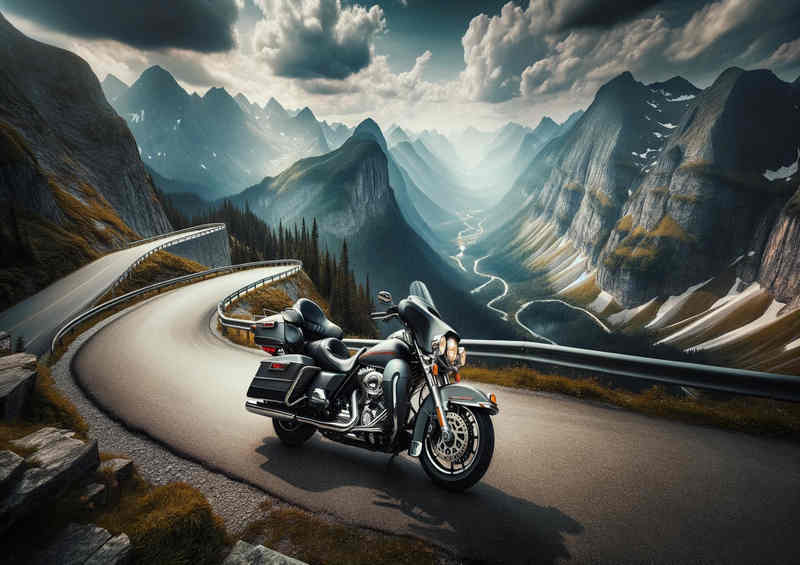 Mountain Majesty a Harley Davidson | Poster