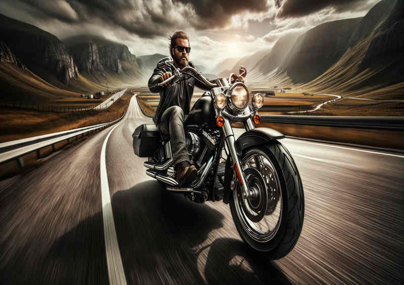 Road Warrior a powerful Harley Davidson | Canvas