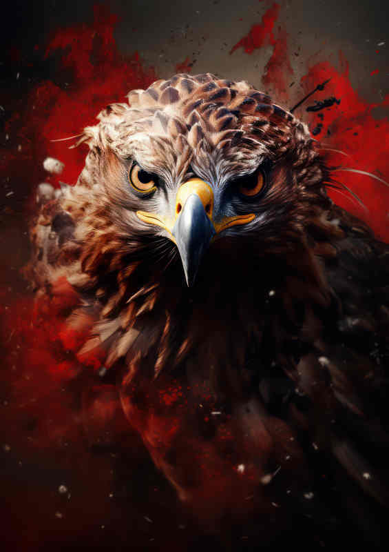 A Hawk with a hint of splash art | Poster