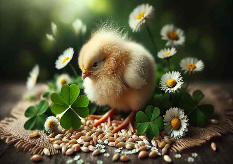 Feathered Friend a fuzzy yellow chick | Canvas