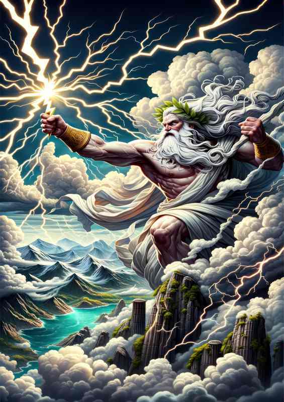 Ancient Greek god Zeus powerful and majestic | Poster