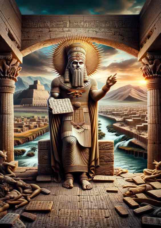 Assyrian deity Ashur supreme god | Poster