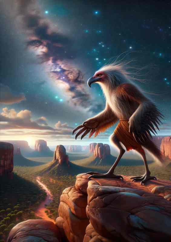 Tjilbruke Spiritual Wise Aboriginal Dreamtime Figure | Canvas
