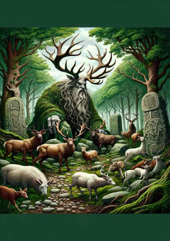 Cernunnos Wild & Earthy Metal Poster