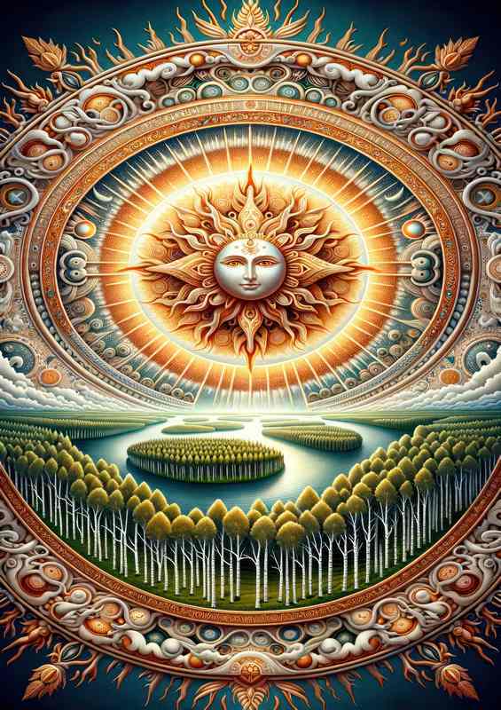 Tura Sun God Canvas Art