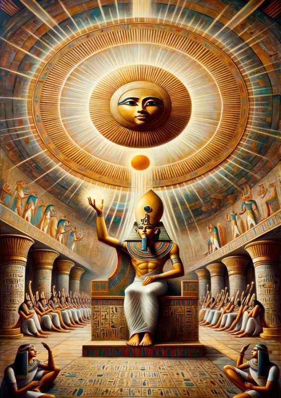 Aten Sun Disk Deity with Hands