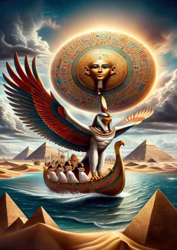Ra Falcon God Metal Poster