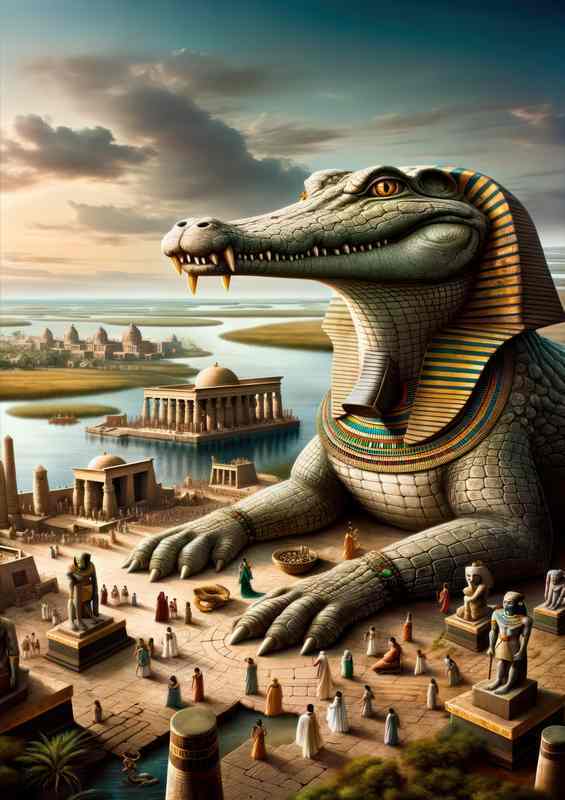 Egyptian god Sobek crocodile deity of strength | Canvas