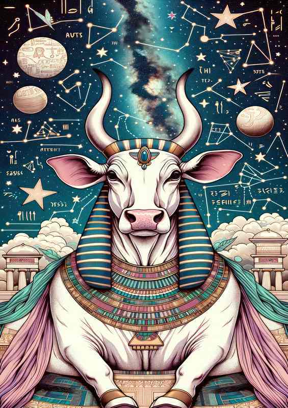 Egyptian goddess Bat cow goddess of the sky | Poster