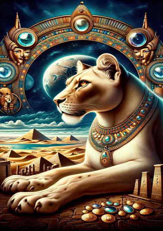 Egyptian goddess Mehit lioness goddess | Poster