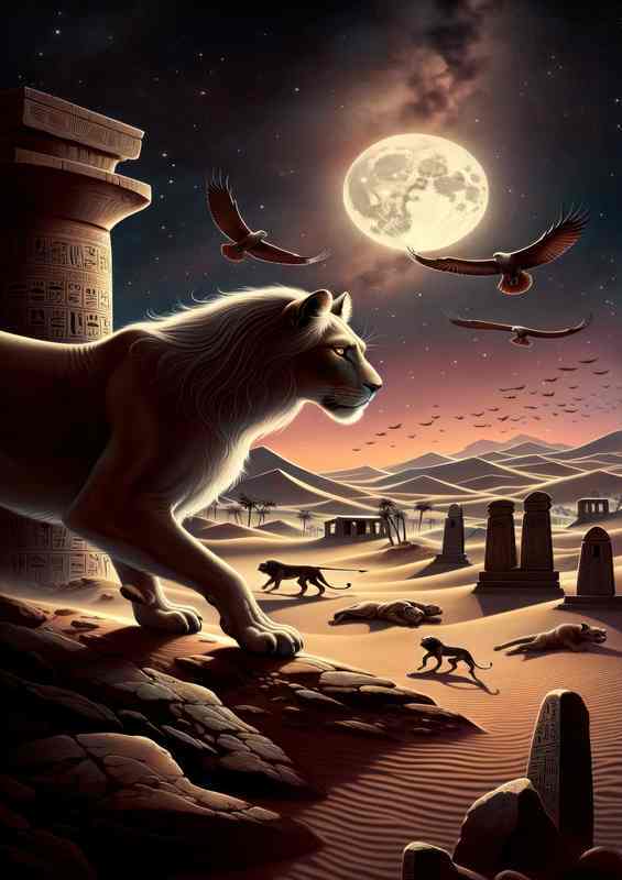 Egyptian goddess Pakhet lioness goddess of the hunt | Canvas