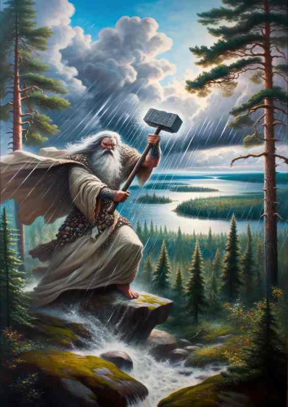Ukko Hammer Metal Poster