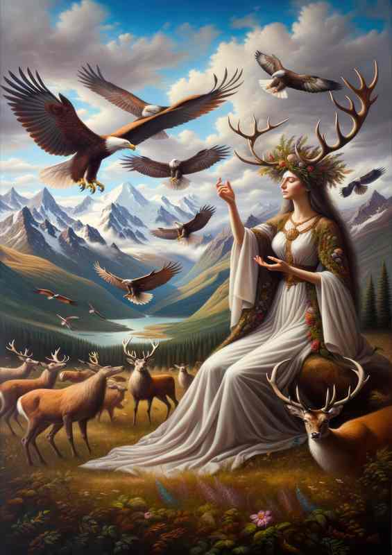 Georgian goddess Dali protector of animals | Poster