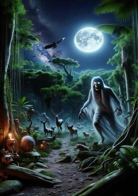 Guarani spirit Luison god of death | Metal Poster