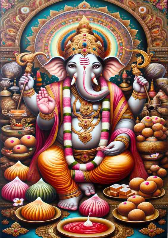 Hindu god Lord Ganesha remover of obstacles | Poster