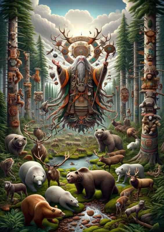 Khanty deity Numi Tarem earth lord | Poster