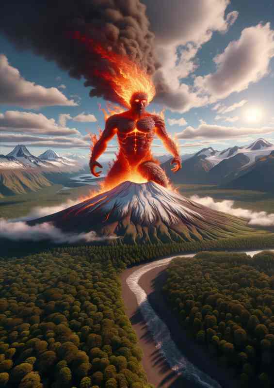 Mapuche deity Pillan spirit of the volcanoes | Di-Bond