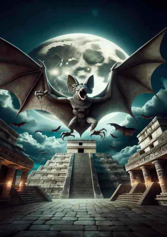 Mayan god Camazotz bat god of night | Poster