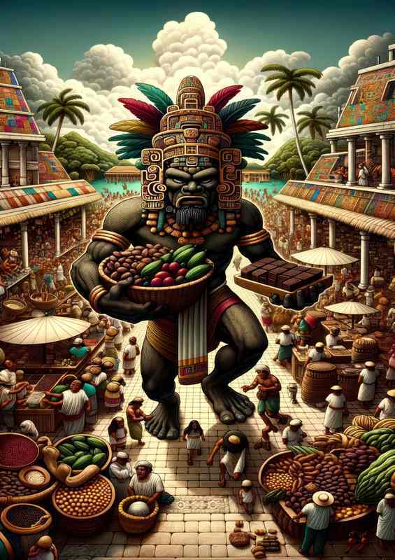 Mayan god Ek Chuah god of merchants and cacao | Poster