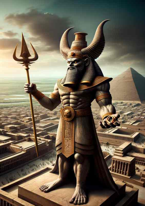 Marduk Horned Helm Metal Poster