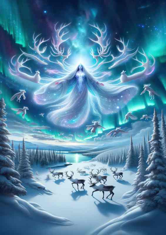 Native Siberian spirit Bai Ulgan ethereal and protective | Poster