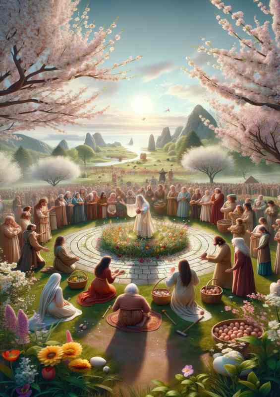 Pagan ceremony of Ostara marking the vernal equinox | Canvas