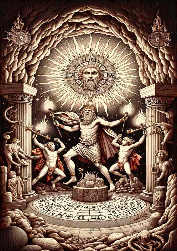 Pagan god Mithras associated with sun and light | Poster