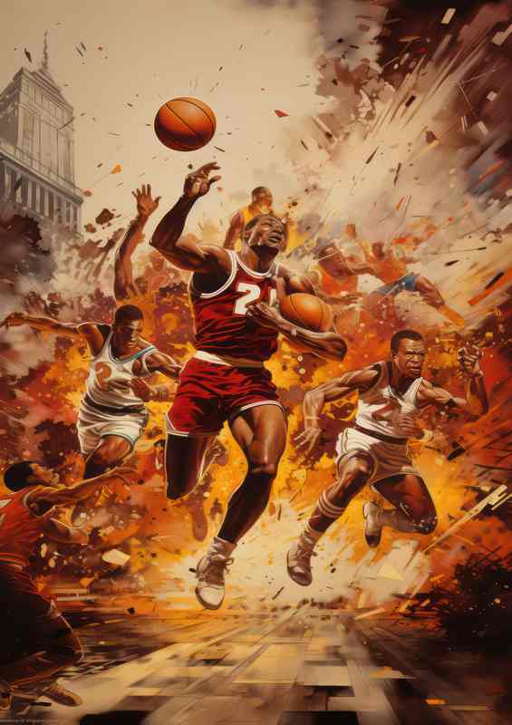 Basketball leauge art | Canvas