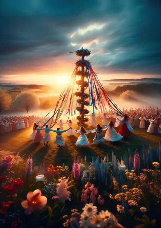 Beltane Maypole Dance Canvas