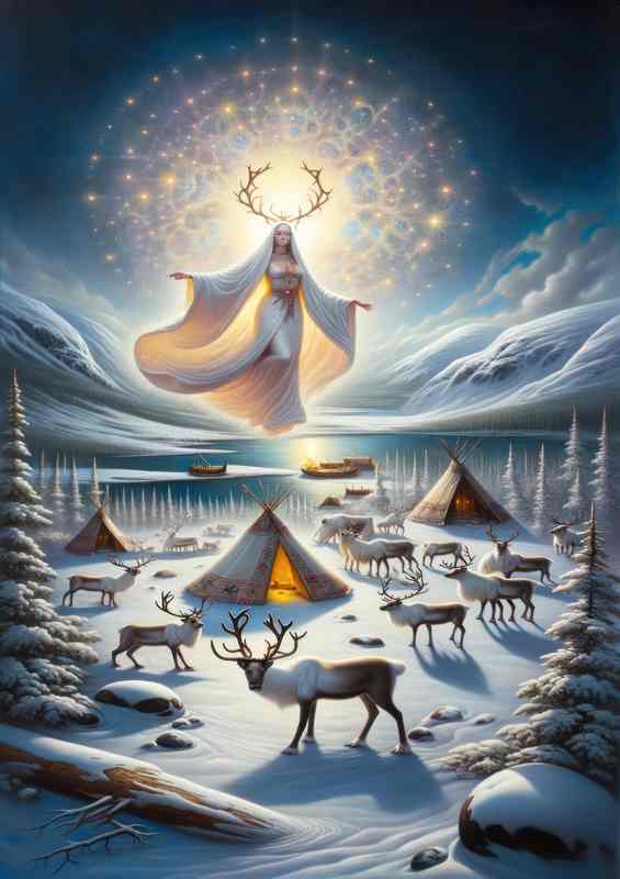 Sami deity Beiwe goddess of the sun and fertility | Canvas