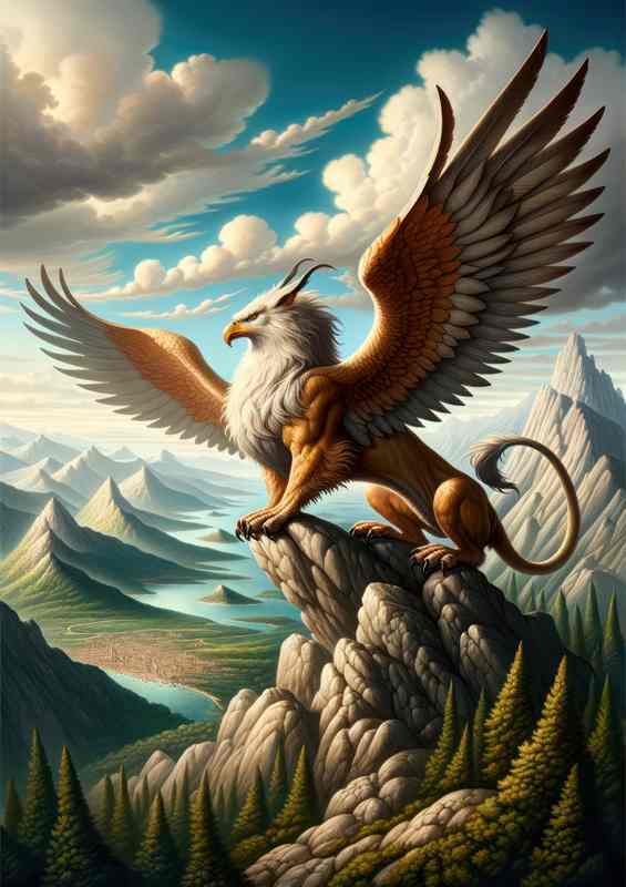 The Griffin a majestic creature with the body of a lion | Canvas