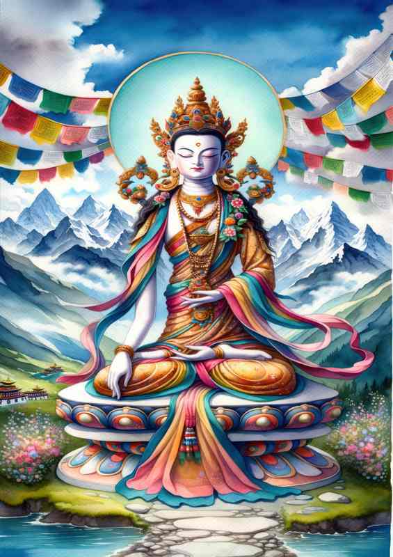 Tibetan deity Tara compassionate and serene | Poster