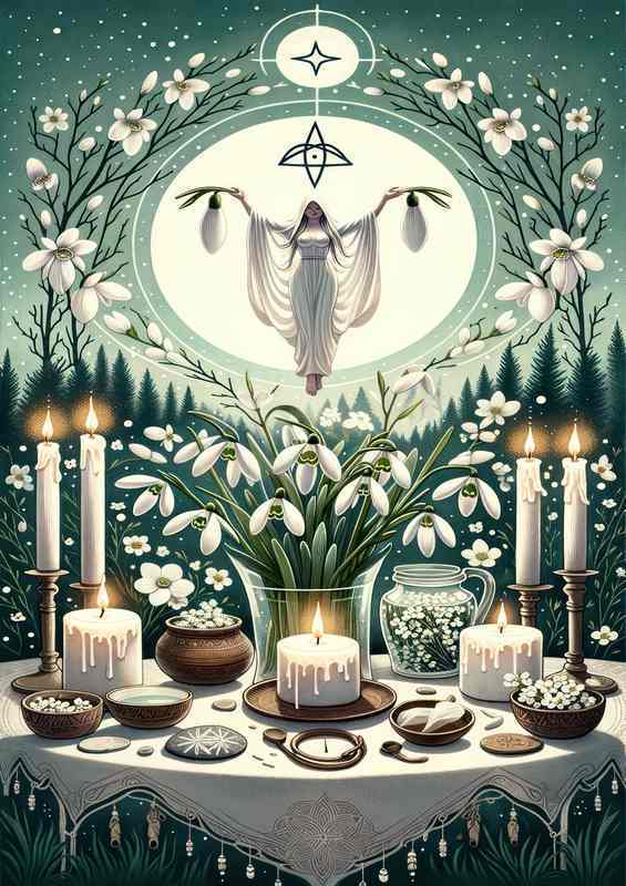Wiccan Imbolc Metal Poster | Midwinter/Spring Prep