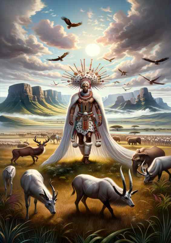 Zulu uKqili Ethereal Adorned Canvas