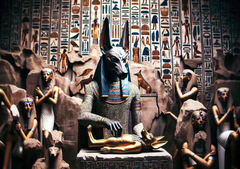 Egyptian god Anubis guardian of the dead with a jackal head | Canvas