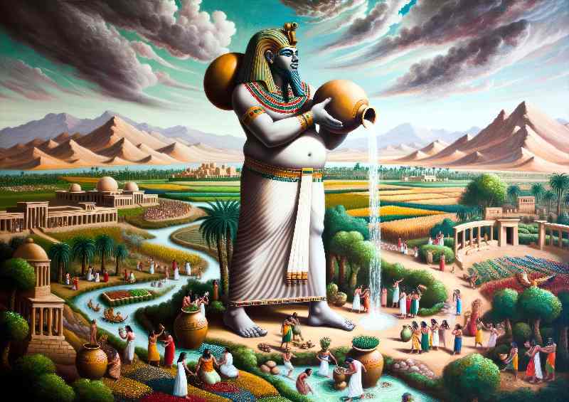 Egyptian god Hapi god of the Niles annual flood, | Canvas