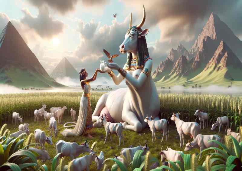 Egyptian goddess Hesat cow goddess of milk | Poster