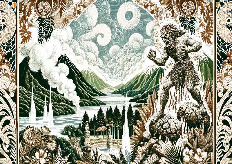 Maori deity Ruaumoko god of earthquakes | Poster