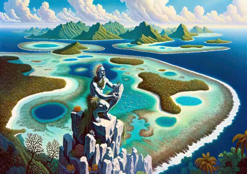 Melanesian spirit Qat creator of islands | Metal Poster
