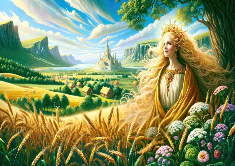 Norse goddess Sif radiant with golden hair | Poster